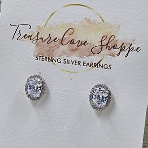Sterling Silver Crystal Lake Earrings